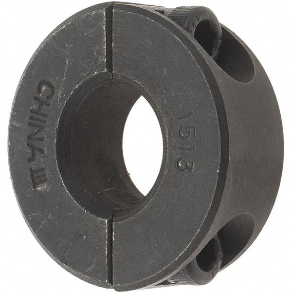 Value Collection - 15mm Bore, Steel, Two Piece Shaft Collar - 1-3/8" Outside Diam - Exact Tool & Supply