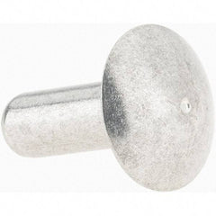 Value Collection - 3/16" Body Diam, Brazier Aluminum Solid Rivet - 1/2" Length Under Head - Exact Tool & Supply