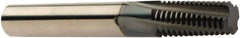 Sandvik Coromant - M8x1.25 Metric/Metric Fine, 0.2362" Cutting Diam, 4 Flute, Solid Carbide Helical Flute Thread Mill - Internal Thread, 17.5mm LOC, 2.5591" OAL, 6mm Shank Diam - Exact Tool & Supply