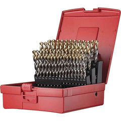 DORMER - 6 to 10mm, 118° Point, TiN Finish, High Speed Steel Jobber Length Drill Bit Set - Exact Tool & Supply