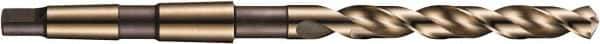 DORMER - 15mm, 2MT 118° Point Cobalt Taper Shank Drill Bit - Bright Finish, 114mm Flute Length, 212mm OAL, Spiral Flute, Series A730 - Exact Tool & Supply