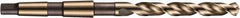 DORMER - 15mm, 2MT 118° Point Cobalt Taper Shank Drill Bit - Bright Finish, 114mm Flute Length, 212mm OAL, Spiral Flute, Series A730 - Exact Tool & Supply