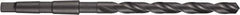 DORMER - 21mm, 2MT 118° Point High Speed Steel Taper Shank Drill Bit - Oxide Finish, 184mm Flute Length, 282mm OAL, Spiral Flute, Series A350 - Exact Tool & Supply