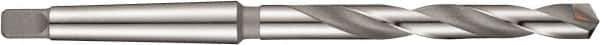 DORMER - 10.5mm, 1MT 118° Point Carbide-Tipped Taper Shank Drill Bit - Bright/Oxide Finish, 87mm Flute Length, 168mm OAL, Spiral Flute, Series A166 - Exact Tool & Supply