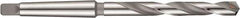 DORMER - 10.5mm, 1MT 118° Point Carbide-Tipped Taper Shank Drill Bit - Bright/Oxide Finish, 87mm Flute Length, 168mm OAL, Spiral Flute, Series A166 - Exact Tool & Supply