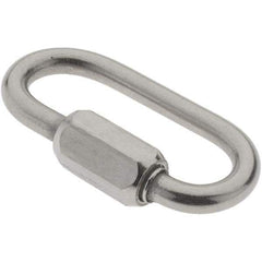Value Collection - Stainless Steel Quick Link - 1/8" Diameter, 200 Lb Load Limit - Exact Tool & Supply