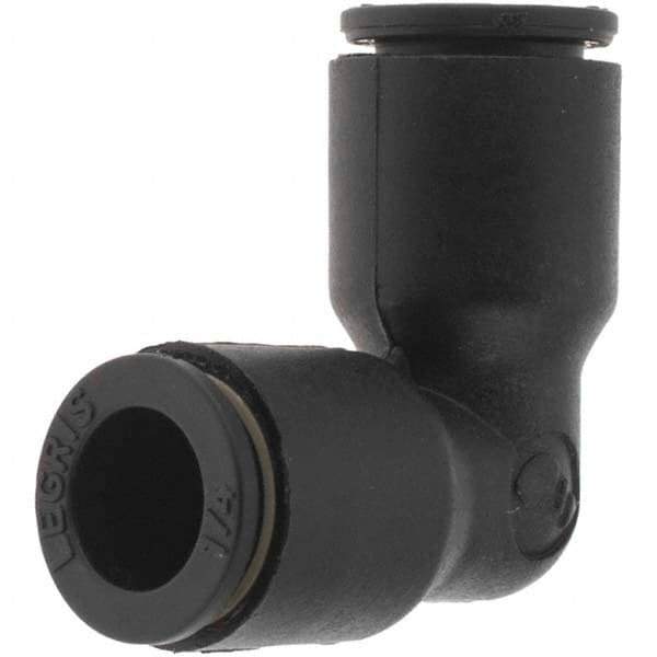 Parker - 1/4" Outside Diam, 1/4 Thread, Push-to-Connect Union Elbow - Exact Tool & Supply