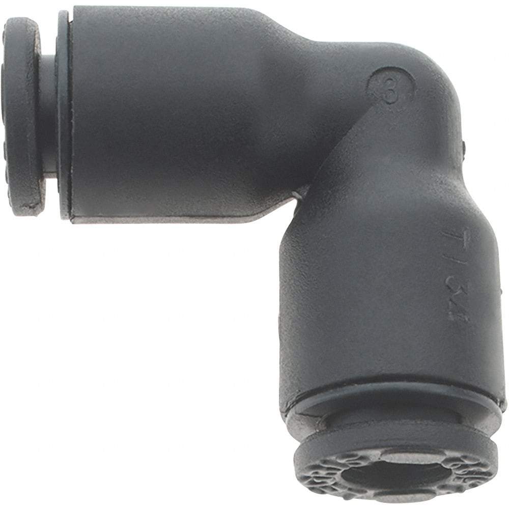 Parker - 5/32" Outside Diam, Nylon Push-to-Connect Tube Union Elbow - 290 Max psi - Exact Tool & Supply
