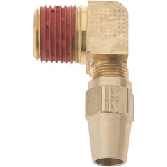 Parker - 3/8" OD, Brass Male Elbow - 400 Max Working psi, - Exact Tool & Supply