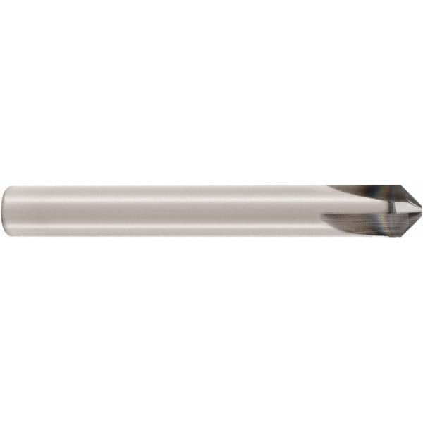 Seco - 8mm Diam 4 Flute Single End Solid Carbide Chamfer Mill - Exact Tool & Supply
