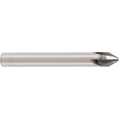 Seco - 8mm Diam 4 Flute Single End Solid Carbide Chamfer Mill - Exact Tool & Supply