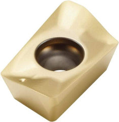 Seco - XOMX10T302 M06 Grade F40M Carbide Milling Insert - TiAIN/TiN Finish, 5/32" Thick, 6.9mm Inscribed Circle, 0.2mm Corner Radius - Exact Tool & Supply