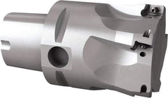 Seco - 54mm Cut Diam, 9mm Max Depth of Cut, 60mm OAL, Indexable Square Shoulder End Mill - Multiple Insert Styles, C5 Modular Connection, 90° Lead Angle, Through Coolant, Series Turbo 10 - Exact Tool & Supply