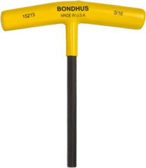 Bondhus - 5/16" Hex, T-Handle Cushion Grip, Hex Key - 6" OAL, Protanium High Torque Steel, Inch System of Measurement - Exact Tool & Supply