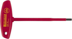Wiha - 4mm Hex, T-Handle, Insulated Hex Key - 176mm OAL, Chrome Vanadium Molybdenum, Metric System of Measurement - Exact Tool & Supply