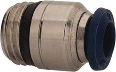 Value Collection - 5/32" Outside Diam, 10-32 Universal, Nickel Plated Brass Push-to-Connect Tube Male Connector - 250 Max psi, Tube to Universal Thread Connection, Buna O-Ring - Exact Tool & Supply