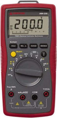 Amprobe - 4018651, CAT III, 600 VAC/VDC, Digital Average Responding Multimeter - 40 mOhm, Measures Voltage, Capacitance, Current, Frequency, Resistance, Temperature - Exact Tool & Supply