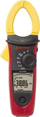 Amprobe - 3729989, CAT IV, CAT III, Digital True RMS Clamp Meter with 1.6535" Clamp On Jaws - 999.9 VAC/VDC, 999.9 AC/DC Amps, Measures Voltage, Capacitance, Current, Temperature - Exact Tool & Supply