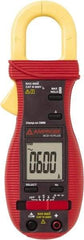 Amprobe - 3037808, CAT III, Digital Average Responding Clamp Meter with 1.0236" Clamp On Jaws - 400 VAC/VDC, 600 AC Amps, Measures Voltage, Continuity, Current, Frequency, Resistance - Exact Tool & Supply