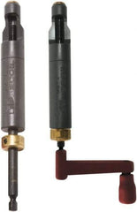 Recoil - M10x1.00, Free-Running, Locking Insert Compatible, Carbon Steel Crank Style Thread Insert Hand Installation Tool - Type II Prewinder, Metric Thread, 8" OAL, 1" Body Diam, 8" Prewinder Length, 3" Spinner Diam - Exact Tool & Supply