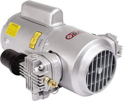 Gast - 1/3 hp, 3.1 CFM, 50 Max psi Piston Compressor Pump - 115-1 Volt, 12.45" Long x 11.07" Wide x 7.3" High - Exact Tool & Supply