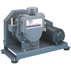 Welch - Rotary Vane-Type Vacuum Pumps; Horsepower: 1.5 ; Voltage: 208-230/460 ; Cubic Feet per Minute: 17.70 ; Length (Decimal Inch): 26.0000 ; Width (Decimal Inch): 12.3000 ; Height (Inch): 18.8 - Exact Tool & Supply