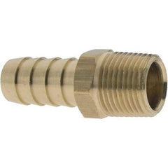 Value Collection - 3/8 MNPTF Thread Barb x MNPTF Adapter - 1/2" ID Hose, Brass - Exact Tool & Supply