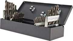 Chicago-Latrobe - #7 Drill, F to U Drill, #6-32 to 1/2-20 Tap, Hand Tap and Drill Set - Bright Finish High Speed Steel Drills, Bright Finish High Speed Steel Taps, Plug Chamfer, 36 Piece Set, Includes Tap/Drill Chart - Exact Tool & Supply