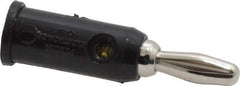 Pomona - Black Electrical Test Equipment Banana Plug - Use with 0.161-0.166" Panels, Binding Post Banana Jacks - Exact Tool & Supply