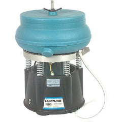Raytech - 0.35 Cu Ft, 1 hp, Dry Operation Vibratory Tumbler - Flow Through Drain, Tilt Feature - Exact Tool & Supply