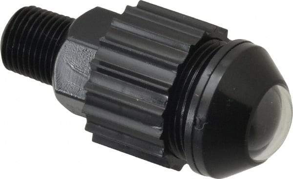 Norgren - 1/8" Male NPTF Bottom Rotowink Pressure Indicator - 15 to 150 psiG, Black Unactuated Color & Red Actuated Color - Exact Tool & Supply