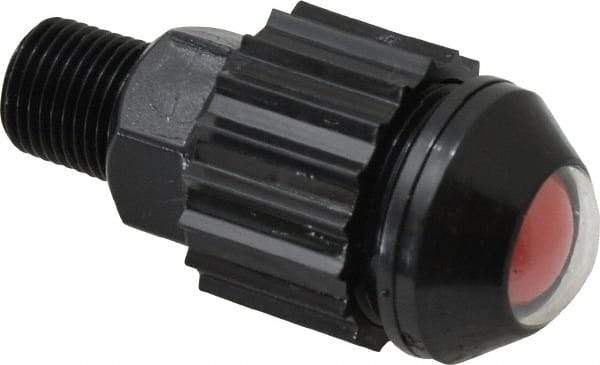 Norgren - 1/8" Male NPTF Bottom Rotowink Pressure Indicator - 15 to 150 psiG, Red Unactuated Color & Green Actuated Color - Exact Tool & Supply
