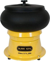 Burr King - 0.66 Cu Ft, 1/5 hp, Vibratory Tumbler - Adjustable Amplitude, Flow Through Drain - Exact Tool & Supply