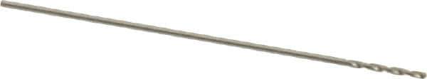 Chicago-Latrobe - #80 118° High Speed Steel Jobber Drill - Bright Finish, Right Hand Cut, Spiral Flute, Straight Shank, 3/4" OAL, Standard Point - Exact Tool & Supply