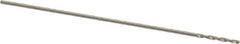 Chicago-Latrobe - #80 118° High Speed Steel Jobber Drill - Bright Finish, Right Hand Cut, Spiral Flute, Straight Shank, 3/4" OAL, Standard Point - Exact Tool & Supply