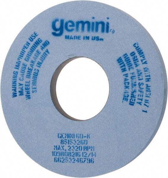 Norton - 14" Diam x 5" Hole x 1" Thick, K Hardness, 60 Grit Surface Grinding Wheel - Aluminum Oxide, Type 1, Medium Grade, 2,320 Max RPM, No Recess - Exact Tool & Supply