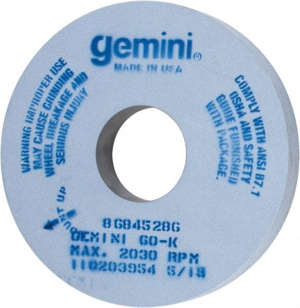 Norton - 16" Diam x 5" Hole x 2" Thick, K Hardness, 60 Grit Surface Grinding Wheel - Aluminum Oxide, Type 1, Medium Grade, 2,030 Max RPM, No Recess - Exact Tool & Supply