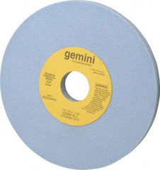 Norton - 7" Diam x 1-1/4" Hole x 1/2" Thick, J Hardness, 60 Grit Surface Grinding Wheel - Aluminum Oxide, Type 1, Medium Grade, 3,600 Max RPM, No Recess - Exact Tool & Supply