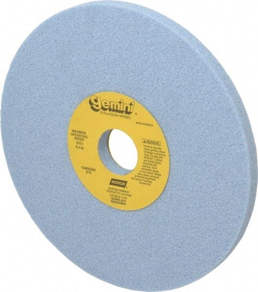 Norton - 8" Diam x 1-1/4" Hole x 1/2" Thick, H Hardness, 46 Grit Surface Grinding Wheel - Aluminum Oxide, Type 1, Coarse Grade, 3,600 Max RPM, No Recess - Exact Tool & Supply