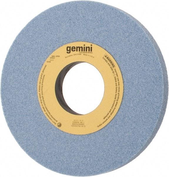 Norton - 10" Diam x 3" Hole x 1" Thick, J Hardness, 46 Grit Surface Grinding Wheel - Aluminum Oxide, Type 1, Coarse Grade, 3,250 Max RPM, No Recess - Exact Tool & Supply