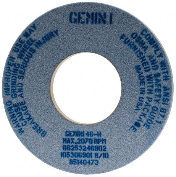 Norton - 12" Diam x 5" Hole x 1" Thick, H Hardness, 46 Grit Surface Grinding Wheel - Aluminum Oxide, Type 1, Coarse Grade, 2,070 Max RPM, No Recess - Exact Tool & Supply