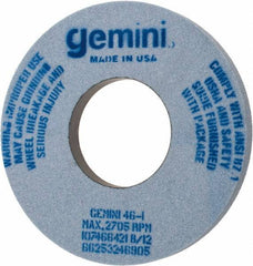 Norton - 12" Diam x 5" Hole x 1" Thick, I Hardness, 46 Grit Surface Grinding Wheel - Aluminum Oxide, Type 1, Coarse Grade, 2,705 Max RPM, No Recess - Exact Tool & Supply