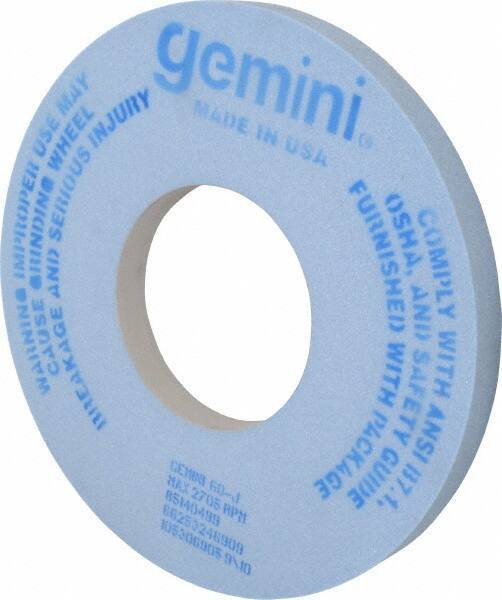 Norton - 12" Diam x 5" Hole x 1" Thick, J Hardness, 60 Grit Surface Grinding Wheel - Aluminum Oxide, Type 1, Medium Grade, 2,705 Max RPM, No Recess - Exact Tool & Supply