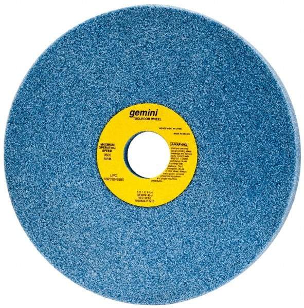 Norton - 8" Diam x 1-1/4" Hole x 1" Thick, J Hardness, 46 Grit Surface Grinding Wheel - Aluminum Oxide, Type 5, Coarse Grade, 3,600 Max RPM, One-Side Recess - Exact Tool & Supply