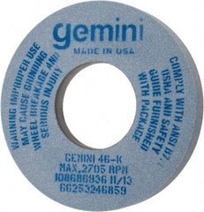 Norton - 12" Diam x 5" Hole x 1-1/2" Thick, K Hardness, 46 Grit Surface Grinding Wheel - Aluminum Oxide, Type 5, Coarse Grade, 2,705 Max RPM, One-Side Recess - Exact Tool & Supply