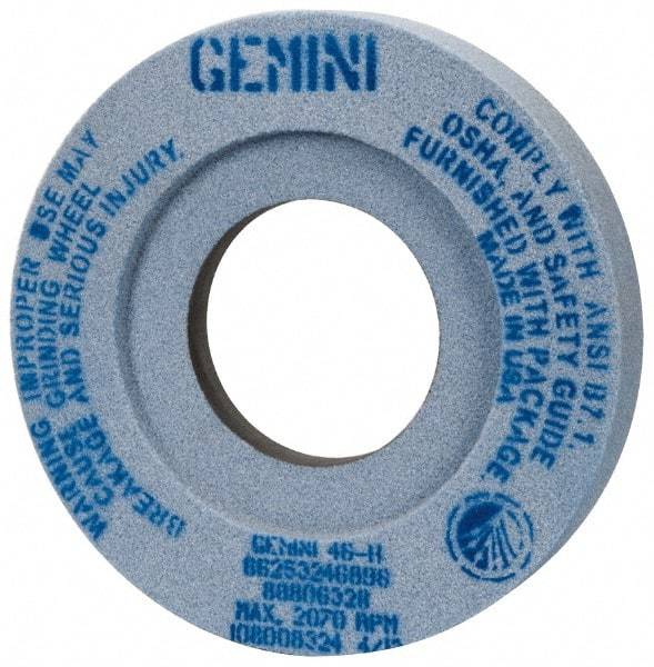 Norton - 12" Diam x 5" Hole x 2" Thick, H Hardness, 46 Grit Surface Grinding Wheel - Aluminum Oxide, Type 7, Coarse Grade, 2,070 Max RPM, Two-Side Recess - Exact Tool & Supply
