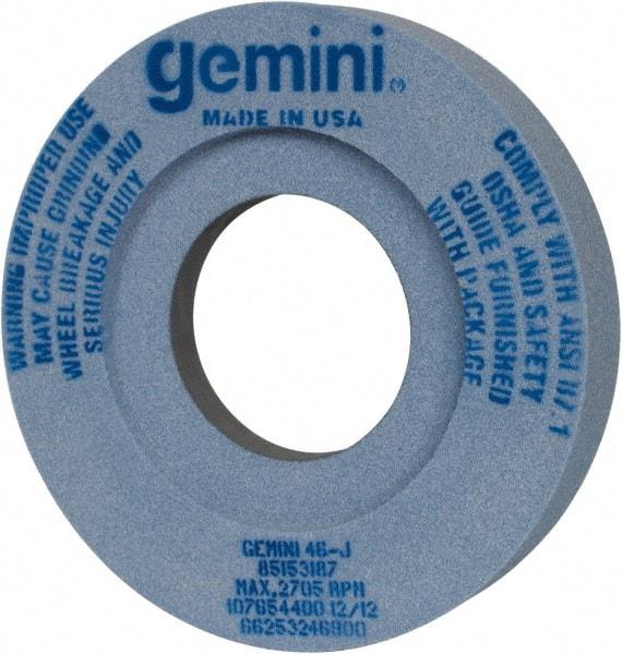 Norton - 12" Diam x 5" Hole x 2" Thick, J Hardness, 46 Grit Surface Grinding Wheel - Aluminum Oxide, Type 7, Coarse Grade, 2,705 Max RPM, Two-Side Recess - Exact Tool & Supply