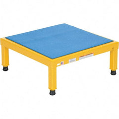 Vestil - 9" High x 24" Wide x 24" Deep, Yellow Step Stand - Steel, 500 Lb Capacity - Exact Tool & Supply