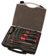 Wiha - 59 Piece Hex Bits, Pozi Bits, Square Bits, Torque Control Bits & Torx Bits Screwdriver Set - Exact Tool & Supply