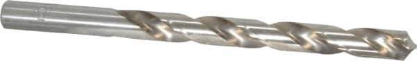 Chicago-Latrobe - Letter T 118° High Speed Steel Jobber Drill - Bright Finish, Right Hand Cut, Spiral Flute, Straight Shank, 4-7/8" OAL, Standard Point - Exact Tool & Supply